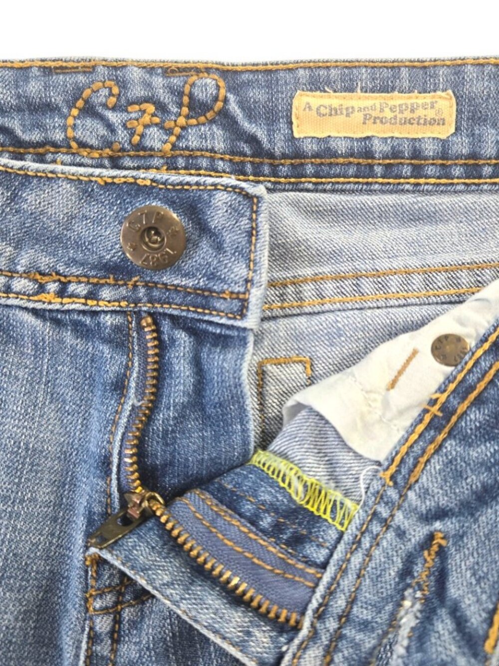 Chip & Pepper Jeans SIZE 5 Women-Junior Low Rise Flare  W28 L31 Y2K Medium Wash - Picture 6 of 16